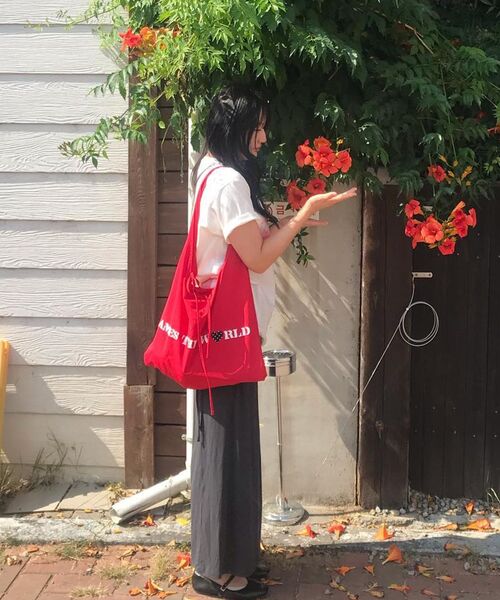AMESWORLDWIDE（アメスワールドワイド）の「LETTERING CASUAL HOBO BAG RED（ショルダーバッグ・レディース・その他・FREE）」の13枚目の写真