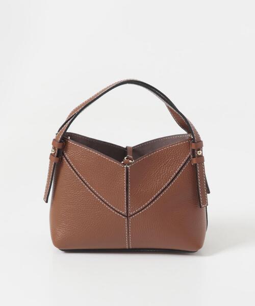 URBAN RESEARCH ROSSO WOMEN(アーバンリサーチ ロッソ)の「AULENTTI フロント Vライン バッグ(ハンドバッグ・レディース・ブラウン系その他/ベージュ系その他・FREE)」の3枚目の写真