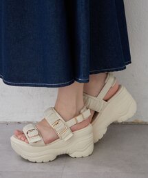 continuer de NICE CLAUP（コンティニューデナイスクラップ）の「【ボリュームソールなのに軽い！】オーガンスポサン（サンダル）」