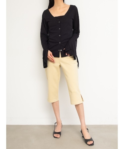 ILANIS(イラニス)の「2way Ease Cardigan(Tシャツ/カットソー・レディース・ブラック/オフホワイト/ライトブルー・FREE)」の15枚目の写真