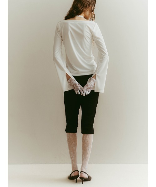 ILANIS(イラニス)の「2way Ease Cardigan(Tシャツ/カットソー・レディース・ブラック/オフホワイト/ライトブルー・FREE)」の21枚目の写真