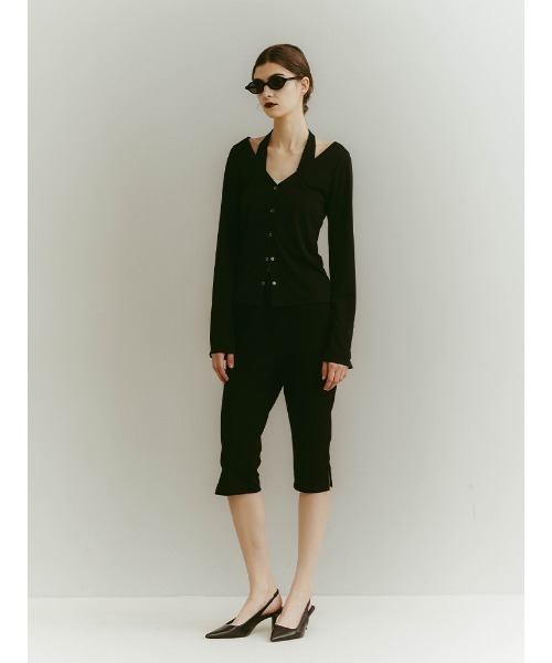 ILANIS(イラニス)の「2way Ease Cardigan(Tシャツ/カットソー・レディース・ブラック/オフホワイト/ライトブルー・FREE)」の10枚目の写真