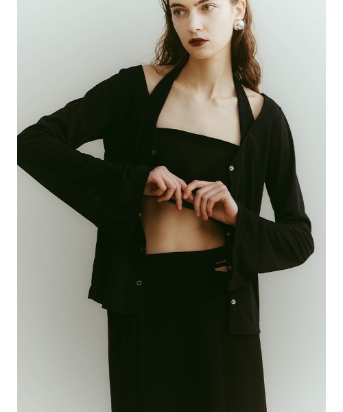 ILANIS(イラニス)の「2way Ease Cardigan(Tシャツ/カットソー・レディース・ブラック/オフホワイト/ライトブルー・FREE)」の12枚目の写真