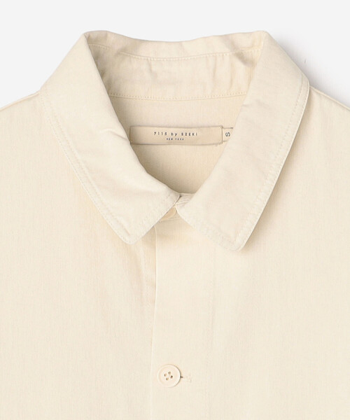 Bshop(ビショップ)の「7115 by SZEKI | コットン シャツジャケット WOMEN(カバーオール・レディース・ホワイト/ブラック・S)」の14枚目の写真