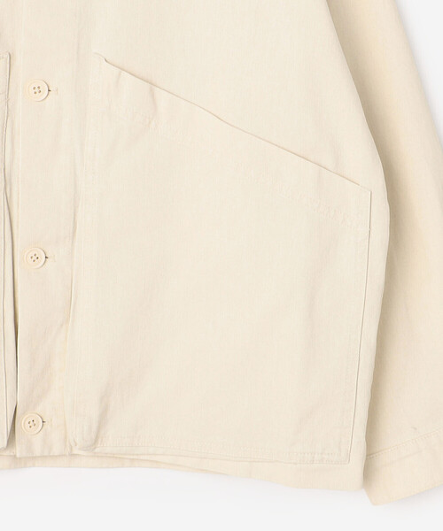 Bshop(ビショップ)の「7115 by SZEKI | コットン シャツジャケット WOMEN(カバーオール・レディース・ホワイト/ブラック・S)」の12枚目の写真