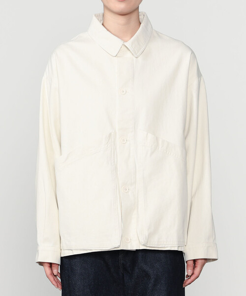 Bshop(ビショップ)の「7115 by SZEKI | コットン シャツジャケット WOMEN(カバーオール・レディース・ホワイト/ブラック・S)」の9枚目の写真