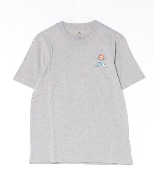 adidas(アディダス)の「《adidas》M ED BBALL Tシャツ(Tシャツ/カットソー・メンズ・ヘザーグレー/オフホワイト・XL/L/M/S/2XL)」の2枚目の写真