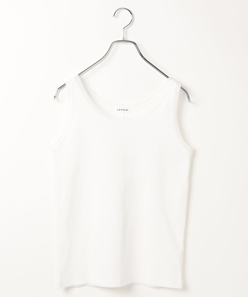 LEPSIM（レプシィム）の「チュールドッキングタンク　661885（タンクトップ・レディース・オフホワイト/ライトグリーン/ブラウン/ブラック・FREE）」の2枚目の写真