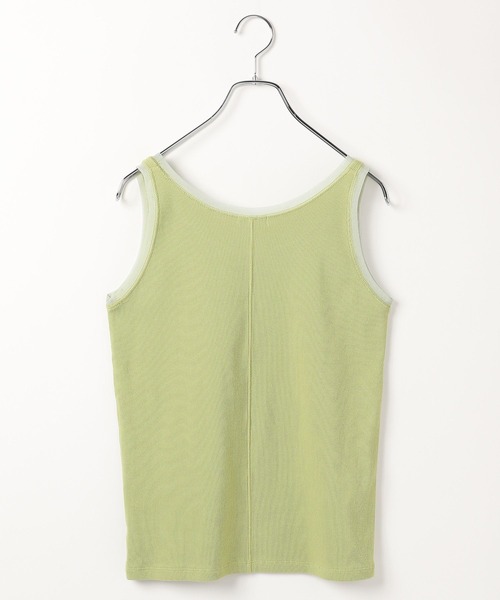 LEPSIM（レプシィム）の「チュールドッキングタンク　661885（タンクトップ・レディース・オフホワイト/ライトグリーン/ブラウン/ブラック・FREE）」の5枚目の写真