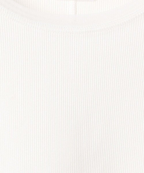 LEPSIM（レプシィム）の「チュールドッキングタンク　661885（タンクトップ・レディース・オフホワイト/ライトグリーン/ブラウン/ブラック・FREE）」の10枚目の写真