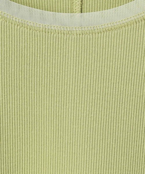 LEPSIM（レプシィム）の「チュールドッキングタンク　661885（タンクトップ・レディース・オフホワイト/ライトグリーン/ブラウン/ブラック・FREE）」の13枚目の写真