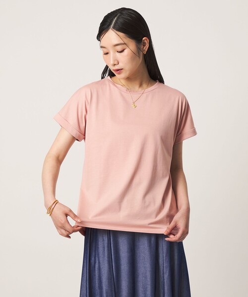 A DAY IN THE LIFE UNITED ARROWS（アデイインザライフユナイテッドアローズ）の「テンジク クルーネック Tシャツ ＜A DAY IN THE LIFE＞（Tシャツ/カットソー・レディース・その他1/オフホワイト/ネイビー/ダークグレー/ライトピンク/ライム・36/38）」の6枚目の写真