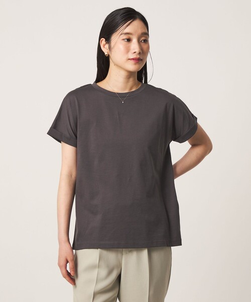 A DAY IN THE LIFE UNITED ARROWS（アデイインザライフユナイテッドアローズ）の「テンジク クルーネック Tシャツ ＜A DAY IN THE LIFE＞（Tシャツ/カットソー・レディース・その他1/オフホワイト/ネイビー/ダークグレー/ライトピンク/ライム・36/38）」の3枚目の写真