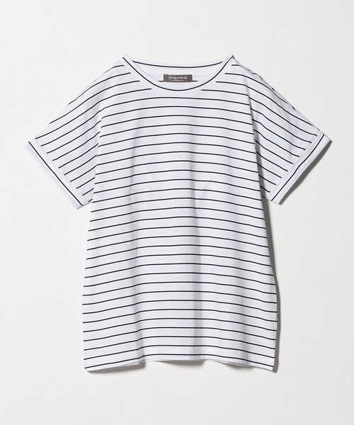 A DAY IN THE LIFE UNITED ARROWS（アデイインザライフユナイテッドアローズ）の「テンジク クルーネック Tシャツ ＜A DAY IN THE LIFE＞（Tシャツ/カットソー・レディース・その他1/オフホワイト/ネイビー/ダークグレー/ライトピンク/ライム・36/38）」の14枚目の写真