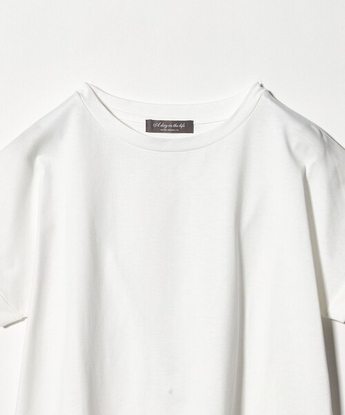 A DAY IN THE LIFE UNITED ARROWS（アデイインザライフユナイテッドアローズ）の「テンジク クルーネック Tシャツ ＜A DAY IN THE LIFE＞（Tシャツ/カットソー・レディース・その他1/オフホワイト/ネイビー/ダークグレー/ライトピンク/ライム・36/38）」の10枚目の写真