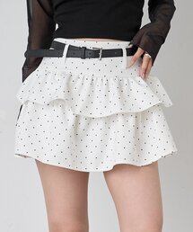 mline（エムライン）の「[mline]ベルト付き ドットスカート（スカート）」