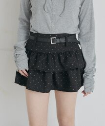 mline（エムライン）の「[mline]ベルト付き ドットスカート（スカート）」
