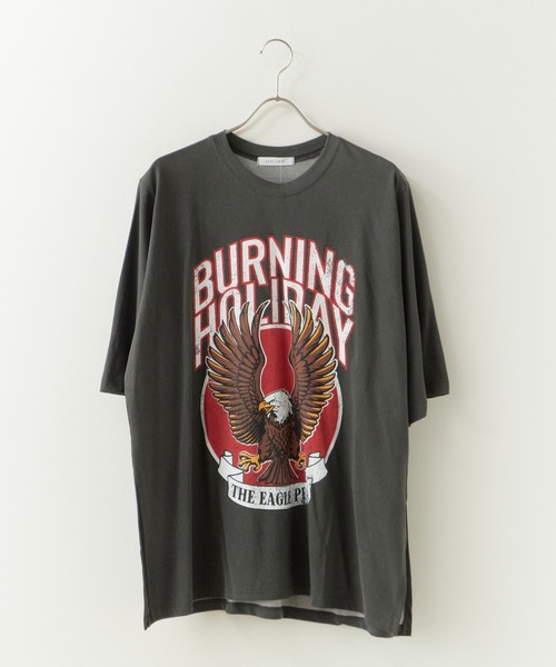 Chick(チック)の「Printed Crew-Neck Oversized T-Shirt / プリントデザイン クルーネックビッグTシャツ 2026年 夏 夏服(Tシャツ/カットソー・レディース・チャコールグレー/ベージュ/グリーン・FREE)」の22枚目の写真