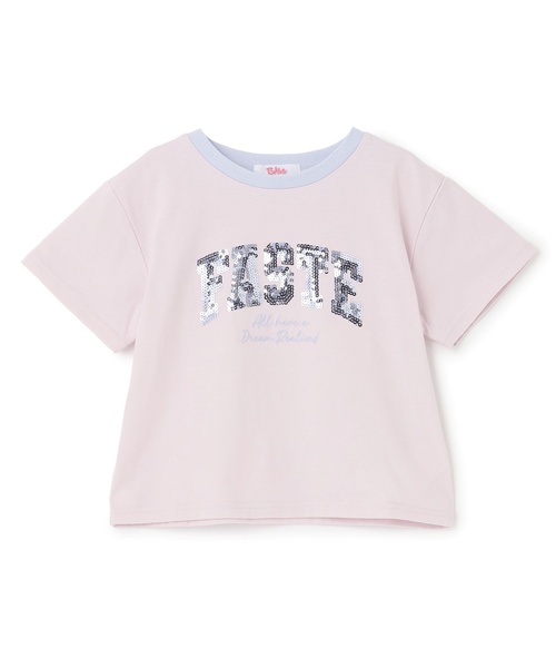 接触冷感】キラキラカレッジリンガー半袖Tシャツ（Tシャツ/カットソー