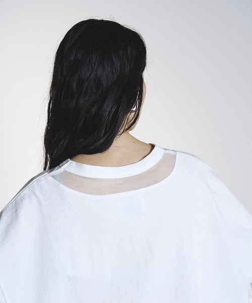 OKIRAKU(オキラク)の「(OKIRAKU×ROSEBUD)MESH MIX GRAPHIC TEE(Tシャツ/カットソー・レディース・ブラック/ホワイト・ONE SIZE)」の15枚目の写真