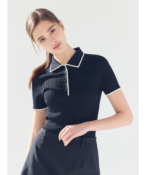 LORDLOAR(ロードロアル)の「スカラップリブカラー ニット ブラック(ニット/セーター・レディース・その他・SMALL/MEDIUM/LARGE)」の2枚目の写真