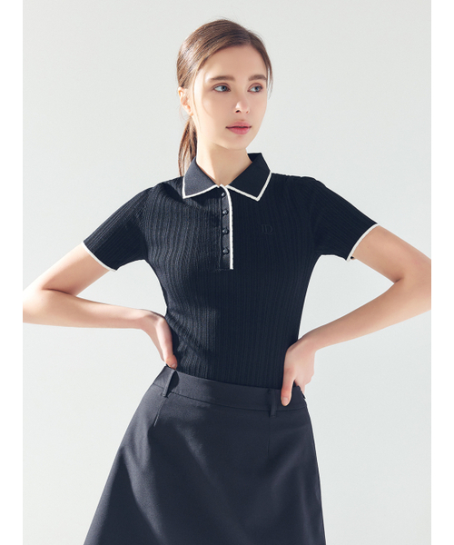 LORDLOAR(ロードロアル)の「スカラップリブカラー ニット ブラック(ニット/セーター・レディース・その他・SMALL/MEDIUM/LARGE)」の3枚目の写真