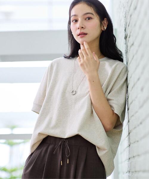 Dessin(デッサン)の「【洗える】ミニ裏毛ドルマンスリーブプルオーバー(Tシャツ/カットソー・レディース・ブルー/ライトベージュ/ブラック/ホワイト系・03/02/01/00)」の3枚目の写真