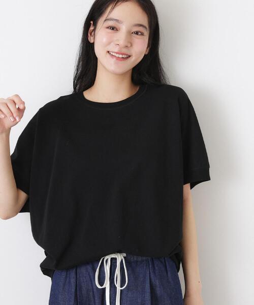 Dessin(デッサン)の「【洗える】ミニ裏毛ドルマンスリーブプルオーバー(Tシャツ/カットソー・レディース・ブルー/ライトベージュ/ブラック/ホワイト系・03/02/01/00)」の9枚目の写真