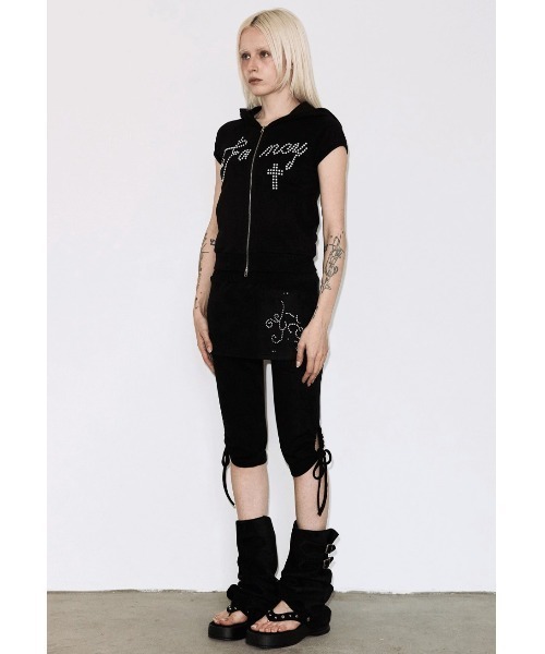 FANCY CLUB（ファンシークラブ）の「A'GEM/9 × .kom 『FANCY CLUB/ファンシークラブ』HOTFIX PUFF SLEEVE HOOD ZIP-UP/ホットフィックスパフスリーブフードジップアップ（その他トップス・レディース・ライトグリーン/ピンク/ブラック/アイボリー・FREE）」の9枚目の写真
