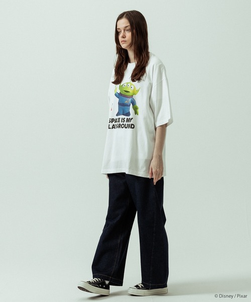 SLICK(スリック)の「【SLICK/スリック】SLICK / TOY STORY Print T-shirt 02/トイストーリー/パウダー加工プリントTシャツ/オーバーサイズ シルエット/ ビンテージ / ディズニー/ピクサー(Tシャツ/カットソー・メンズ・ホワイト/ブラック・3/2/1)」の12枚目の写真