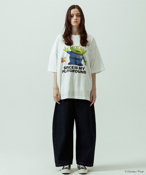 SLICK(スリック)の「【SLICK/スリック】SLICK / TOY STORY Print T-shirt 02/トイストーリー/パウダー加工プリントTシャツ/オーバーサイズ シルエット/ ビンテージ / ディズニー/ピクサー(Tシャツ/カットソー・メンズ・ホワイト/ブラック・3/2/1)」の15枚目の写真