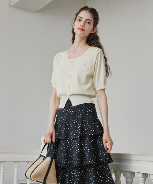 ZEROSTREET（ゼロストリート）の「[2カラー] ドットカンカンフレアスカート（スカート・レディース・アイボリー/ブラック・SMALL/MEDIUM）」の4枚目の写真
