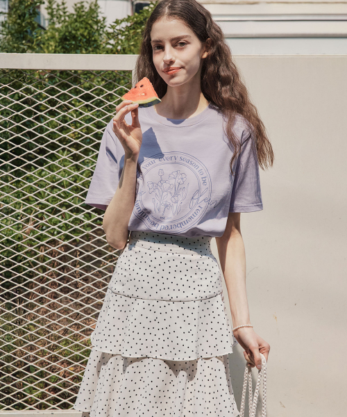 ZEROSTREET（ゼロストリート）の「[2カラー] ドットカンカンフレアスカート（スカート・レディース・アイボリー/ブラック・SMALL/MEDIUM）」の6枚目の写真