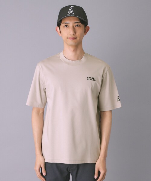 ADABAT STREAM(アダバットストリーム)の「接触冷感/抗菌防臭/消臭 アイスクリアコットン ワンポイントT(Tシャツ/カットソー・メンズ・ブラック/ホワイト/ベージュ・46/48/50)」の9枚目の写真