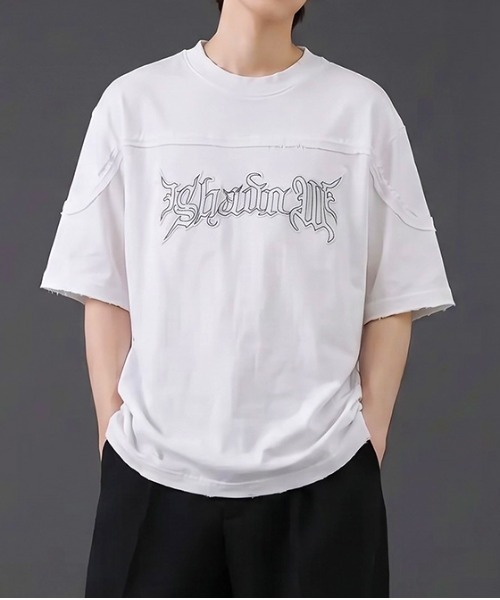 revertical(リバーティカル)の「刺繍ロゴTシャツ/立体ロゴデザイン 半袖カットソー(Tシャツ/カットソー・メンズ・ブラウン/ホワイト/ブラック・LARGE/MEDIUM)」の13枚目の写真