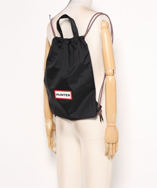 HUNTER(ハンター)の「HUNTER/ハンター ナップサック トラベル ドローストリング 2WAY DRAWSTRING BACKPACK TOTE(バックパック/リュック・レディース・ピンク/オフホワイト/ブラック/ライトブルー・FREE)」の21枚目の写真