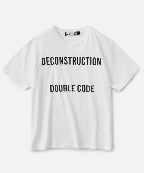 VASTIC(バスティック)の「ディコンストラクションTシャツ_ホワイト(Tシャツ/カットソー・メンズ・ホワイト・MEDIUM/LARGE/X-LARGE)」の2枚目の写真