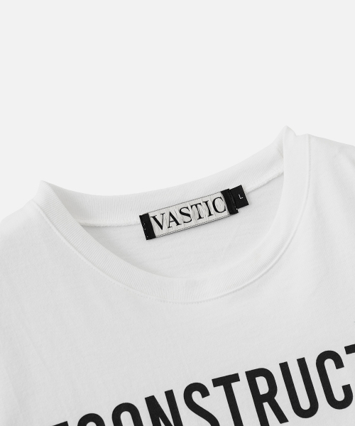 VASTIC(バスティック)の「ディコンストラクションTシャツ_ホワイト(Tシャツ/カットソー・メンズ・ホワイト・MEDIUM/LARGE/X-LARGE)」の4枚目の写真