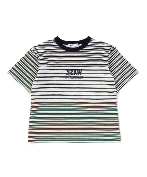 WASK(ワスク)の「マルチボーダー切り替えTシャツ(110~160cm)(Tシャツ/カットソー・キッズ・ブラック系その他・140cm/160cm/130cm/150cm)」の4枚目の写真