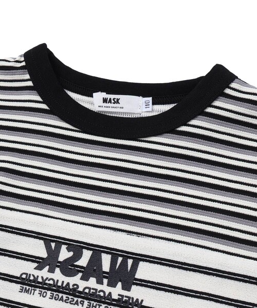 WASK(ワスク)の「マルチボーダー切り替えTシャツ(110~160cm)(Tシャツ/カットソー・キッズ・ブラック系その他・140cm/160cm/130cm/150cm)」の6枚目の写真