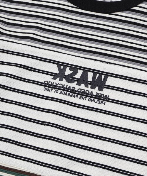 WASK(ワスク)の「マルチボーダー切り替えTシャツ(110~160cm)(Tシャツ/カットソー・キッズ・ブラック系その他・140cm/160cm/130cm/150cm)」の7枚目の写真