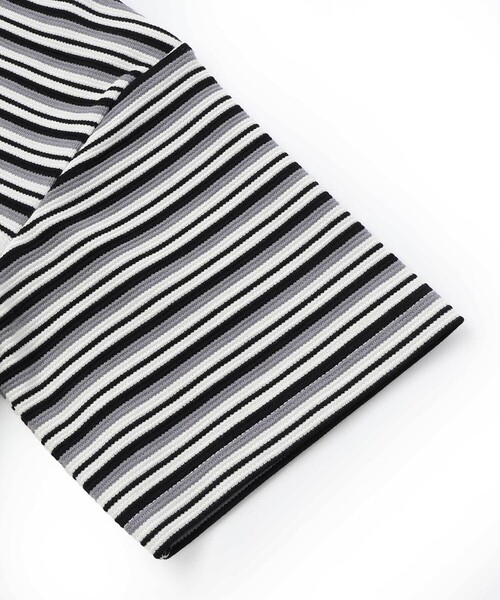 WASK(ワスク)の「マルチボーダー切り替えTシャツ(110~160cm)(Tシャツ/カットソー・キッズ・ブラック系その他・140cm/160cm/130cm/150cm)」の8枚目の写真