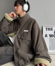 Java（ジャバ）の「《JaVaジャバコラボ》暖か、想像以上。ナイロン×ボア リバーシブルスタンドカラーブルゾン（ブルゾン）」