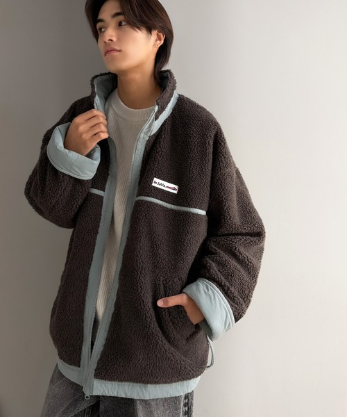 Java（ジャバ）の「《JaVaジャバコラボ》暖か、想像以上。ナイロン×ボア リバーシブルスタンドカラーブルゾン（ブルゾン・メンズ・ネイビー/ブラック/ブラウン/ブルー・SMALL/MEDIUM/X-LARGE/LARGE）」の11枚目の写真