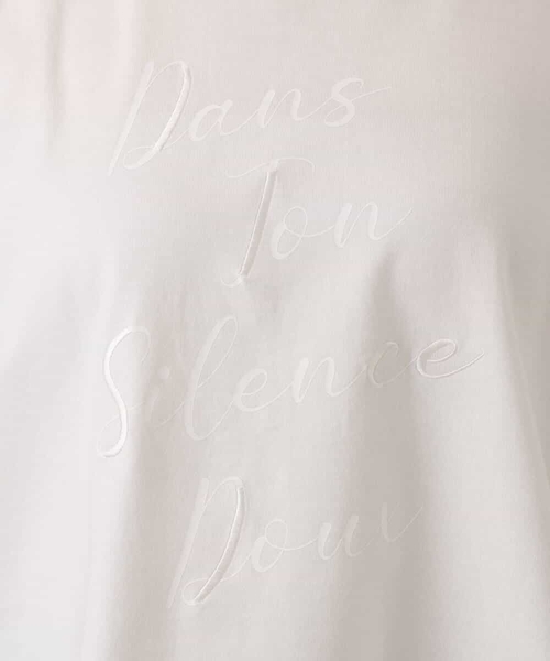MK MICHEL KLEIN（エムケーミッシェルクラン）の「[洗える]ニュアンスロゴ フレンチスリーブTシャツ（Tシャツ/カットソー・レディース・ピンク/ホワイト・38）」の19枚目の写真