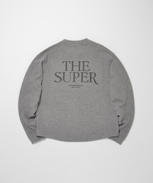 ワッフル素材バックプリント クルーネックロングスリーブ Waffle crew neck L/S T-shirt (back print)