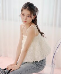 セットアイテム】バルーンペプラムトップス+シュシュセット（シャツ