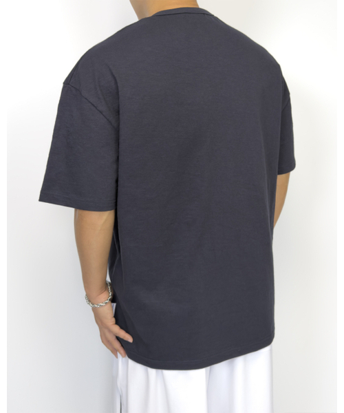PACIENCIA(パシエンシア)の「無地オーバーサイズスラブ半袖NAVY(Tシャツ/カットソー・メンズ・その他・LARGE/X-LARGE/XX-LARGE)」の7枚目の写真
