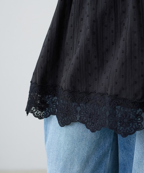 apres jour clair(アプレジュールクレア)の「【apres jour clair】レースデザインキャミチュニック(シャツ/ブラウス・レディース・ブラック/オフホワイト・X-LARGE/フリー)」の22枚目の写真