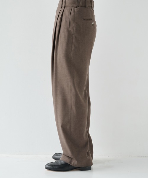 STUDIOUS（ステュディオス）の「【STUDIOUS】Woolycupra CurveSlacks（スラックス・メンズ・ベージュ/ブラウン・2/1/3）」の11枚目の写真